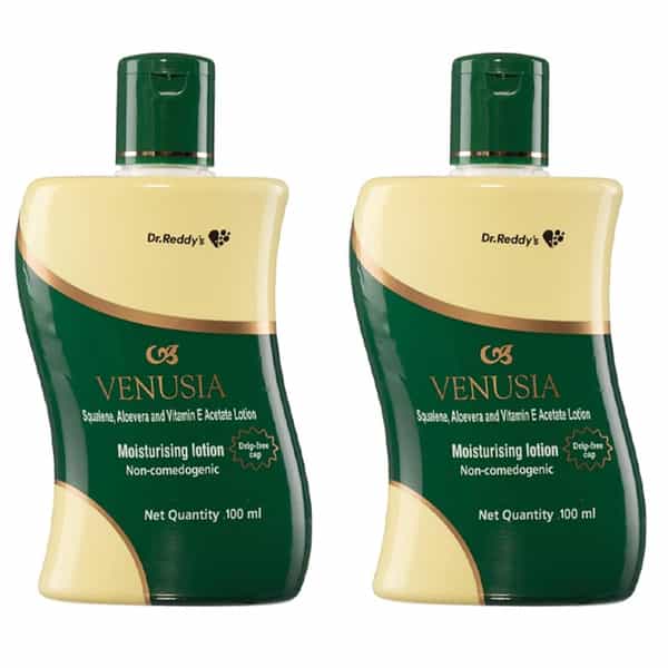 Venusia Moisturizing Lotion For Normal Skin With Natural Aloe Vera 100 Ml X Pack Of 2 (200 Ml)
