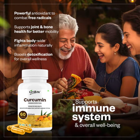 Oribite Curcumin Turmeric Capsules For Joint & Immunity 60 Capsules