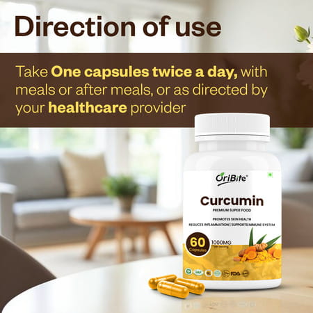 Oribite Curcumin Turmeric Capsules For Joint & Immunity 60 Capsules