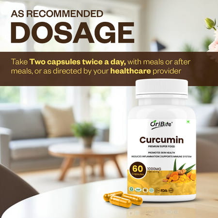 Oribite Curcumin Turmeric Capsules For Joint & Immunity 60 Capsules