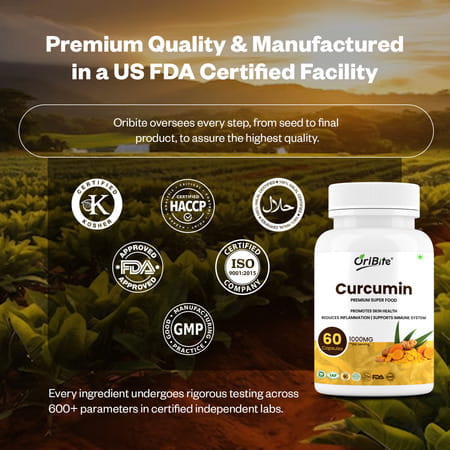 Oribite Curcumin Turmeric Capsules For Joint & Immunity 60 Capsules