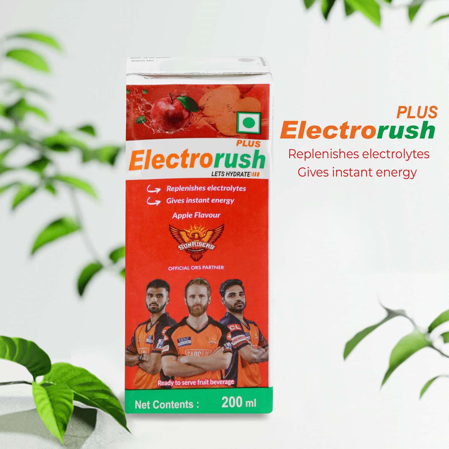 Buy ELECTRORUSH PLUS APPLE HEALTH DRINK TETRAPACK PACK OF 8 (200 ML ...