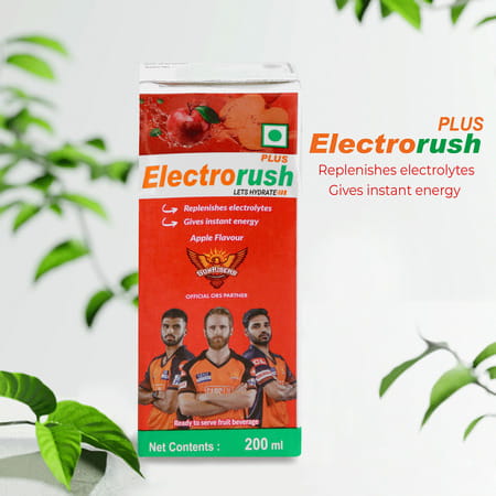 Electrorush Plus Apple Health Drink Tetrapack Pack Of 8 (200 Ml)