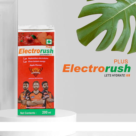 Electrorush Plus Apple Health Drink Tetrapack Pack Of 8 (200 Ml)
