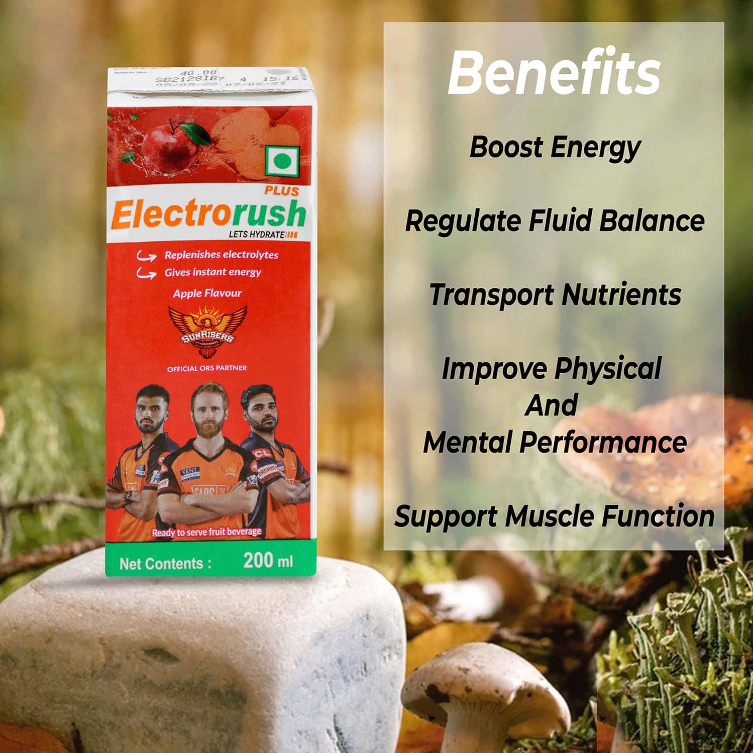 Buy ELECTRORUSH PLUS APPLE HEALTH DRINK TETRAPACK PACK OF 8 (200 ML ...
