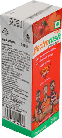 Electrorush Plus Apple Health Drink Tetrapack Pack Of 8 (200 Ml)