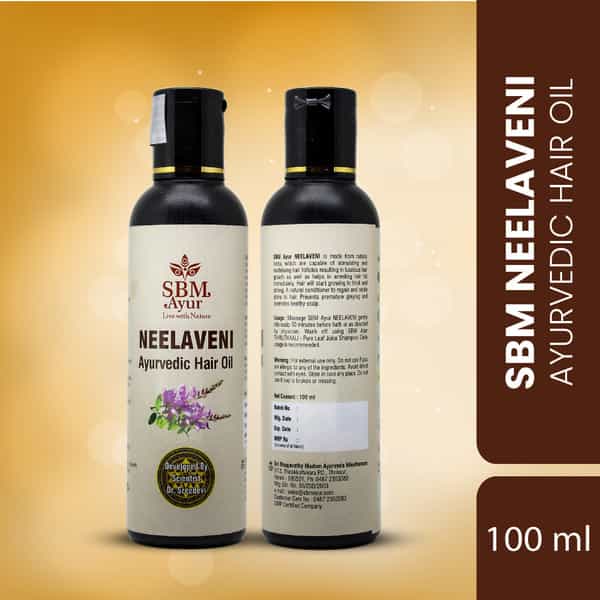 Sbm Ayur Neelaveni Ayurvedic Hair Oil 100 Ml | Healthy & Shiny Hair | Suitable For All Hair Types