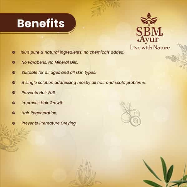 Sbm Ayur Neelaveni Ayurvedic Hair Oil 100 Ml | Healthy & Shiny Hair | Suitable For All Hair Types