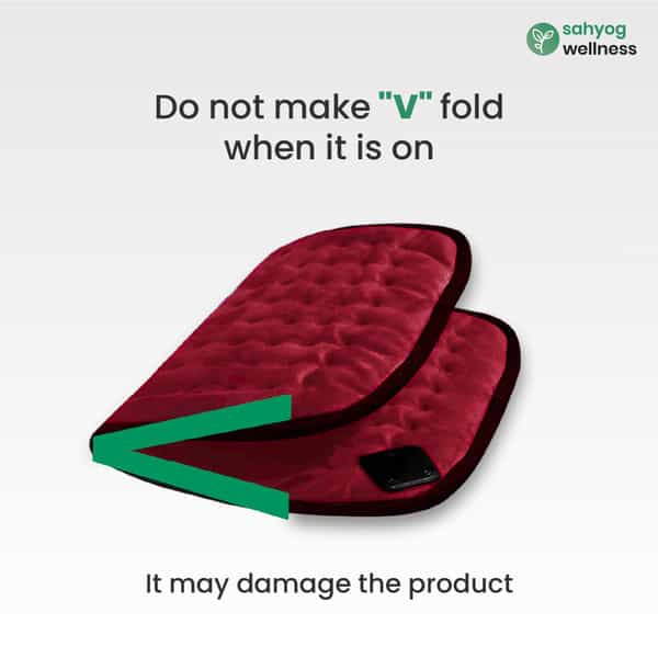 Sahyog Wellness Velvet Orthopaedic Pain Reliever Electric Heating Pad Regular (Red)