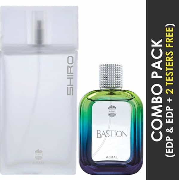 Ajmal Shiro Eau De Parfum 90Ml Perfume For Men And Bastion Eau De Parfum 100Ml Perfume For Men