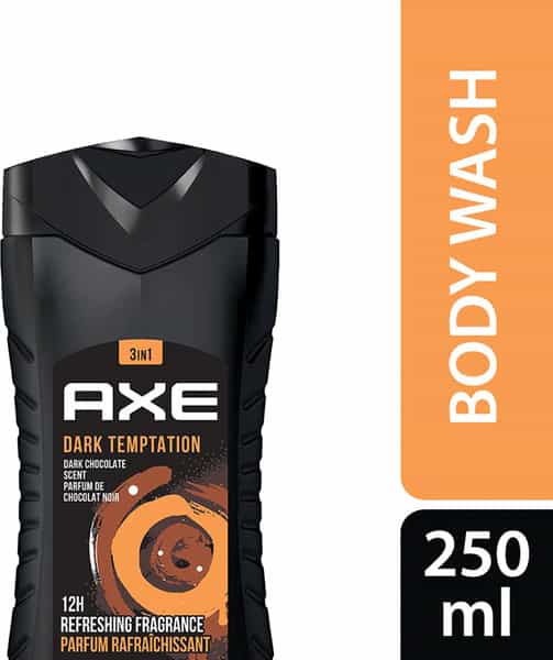Axe Dark Temptation 3 In 1 Body | Face & Hair Wash For Men | Long-Lasting Fragrance | 250Ml