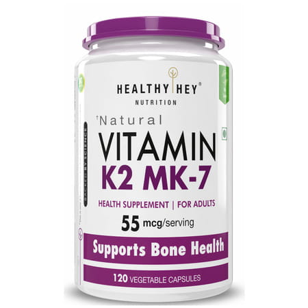 Healthyhey Nutrition Vitamin K2-Mk7 Support Bone Health 120 Veg. Capsules