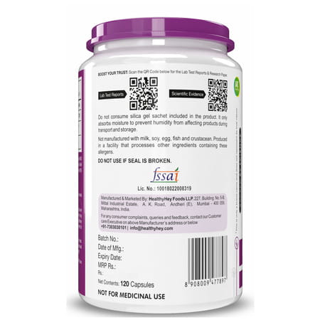 Healthyhey Nutrition Vitamin K2-Mk7 Support Bone Health 120 Veg. Capsules