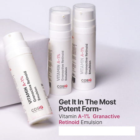 Cos-Iq A-1% Granactive Retinoid Emulsion 30Ml | Vit-A Anti Ageing Night Cream Serum For Wrinkles