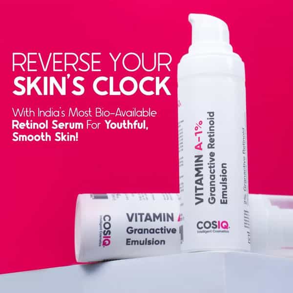 Cos-Iq A-1% Granactive Retinoid Emulsion 30Ml | Vit-A Anti Ageing Night Cream Serum For Wrinkles