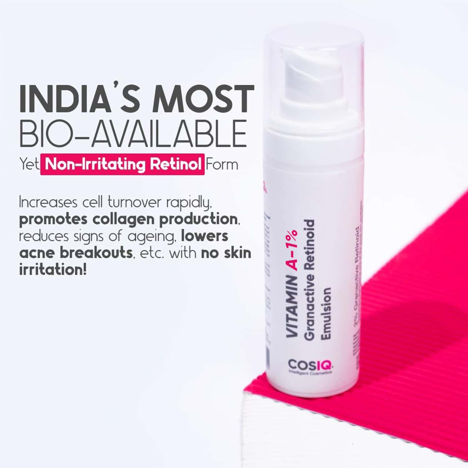 Buy COS-IQ A-1% GRANACTIVE RETINOID EMULSION 30ML | VIT-A ANTI