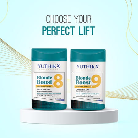 Yuthika Professional Blonder Powder For Hair 500G | Blonde Boost Hair Lightning | Upto 9 Levels Lift