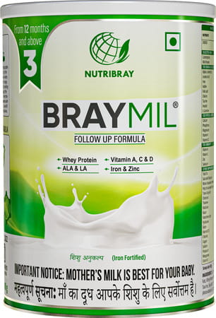 Braymil 3 Infant Formula | Stage - 3 For 12 To 24 Months - 400 Gm