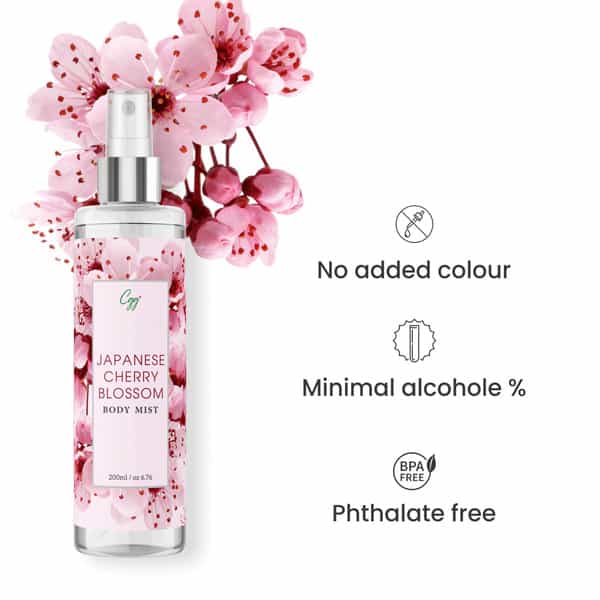 Cgg Cosmetics Japanese Cherry Blossom Gel Exfoliating Body Scrub & Body Mist (Combo Packs) - 450Gm