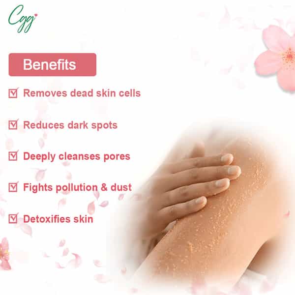 Cgg Cosmetics Japanese Cherry Blossom Gel Exfoliating Body Scrub & Body Mist (Combo Packs) - 450Gm