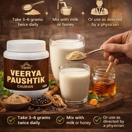 Cipzer Veerya Pushtik Churan 100g | Supports Strength | Vitality & Overall Wellness