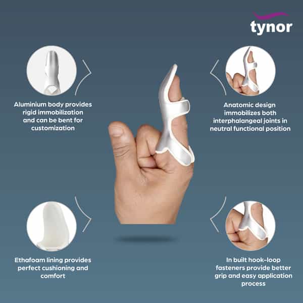 Tynor Frog Splint Silver Large 1 Unit