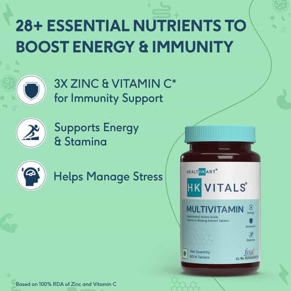 Hk Vitals Fish Oil And Multivitamin (60 Tablets Each) Combo Pack | 1000Mg Omega 3 With 180Mg Epa