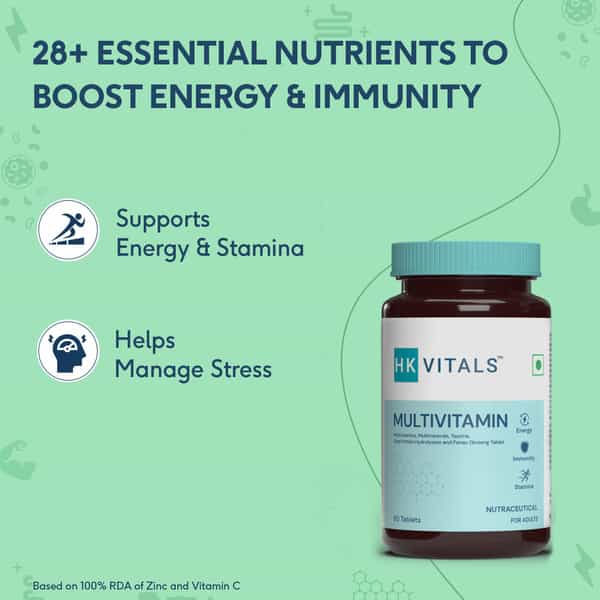 Hk Vitals Fish Oil And Multivitamin (60 Tablets Each) Combo Pack | 1000Mg Omega 3 With 180Mg Epa