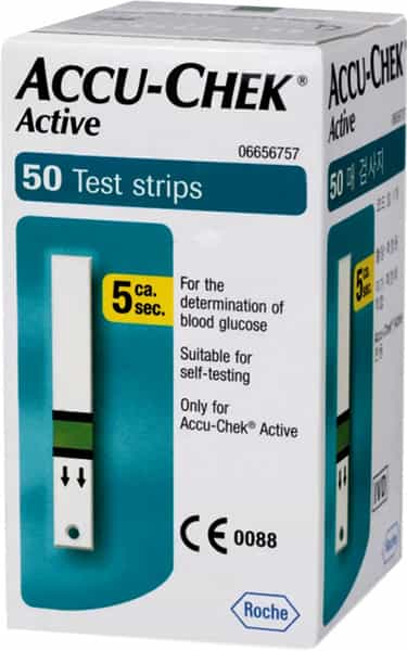 Accu-Chek Active | 50 Test Strips | With Everherb Karela Jamun Juice - 1L