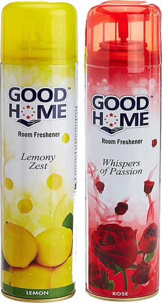 Good Home Lemon And Rose Spray - Room & Air Freshner (2 X 160 Ml)