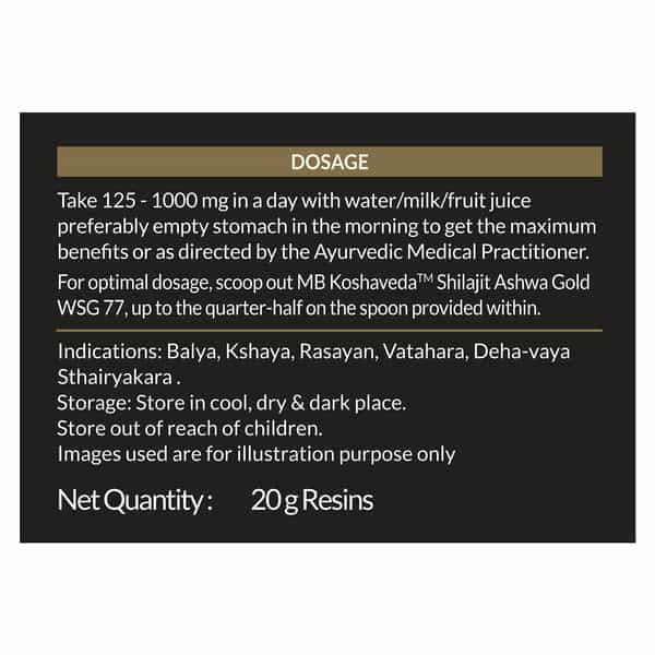Koshaveda Shilajit Ashwa Gold Wsg 77 By Muscleblaze | 20G