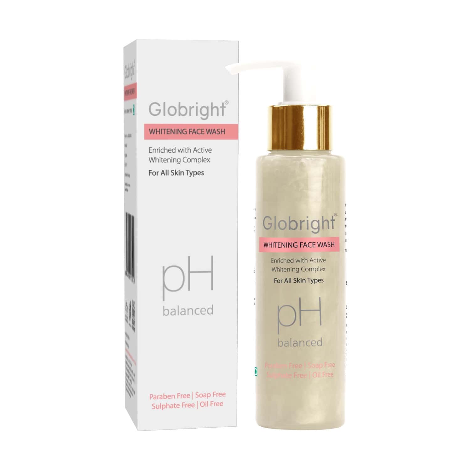 Globright Whitening Face Wash 100 Ml | Berberry & Green Tea | Paraben Free (pack Of 1)
