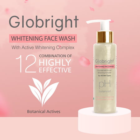 Globright Whitening Face Wash 100 Ml | Berberry & Green Tea | Paraben Free (Pack Of 1)