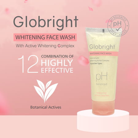 Globright Whitening Face Wash 100 Ml | Berberry & Green Tea | Paraben Free (Pack Of 1)
