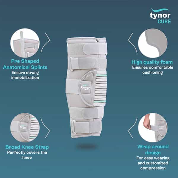 Tynor Knee Immobiliser Grey Child 1 Unit
