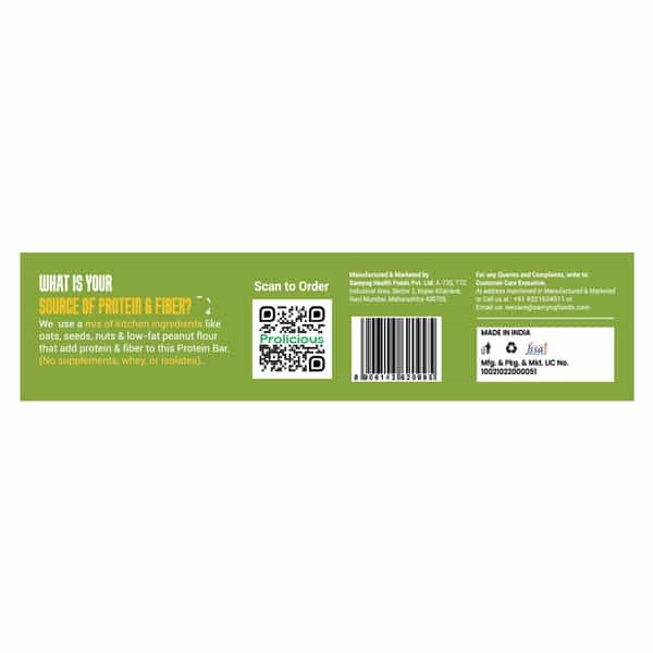 Prolicious Nuts & Seeeds 10G Protein & 4G Fiber | No Refined Sugar | Plant Based - 50G (Pack Of 6)