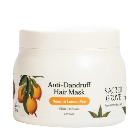 Sacred Grove Neem Leaves & Lemon Peel Anti-Dandruff Hair Mask - 200 Gms