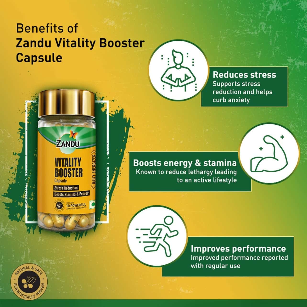 Buy ZANDU VITALITY BOOSTER CAPSULES BOTTLE OF 60 Online & Get Upto 60