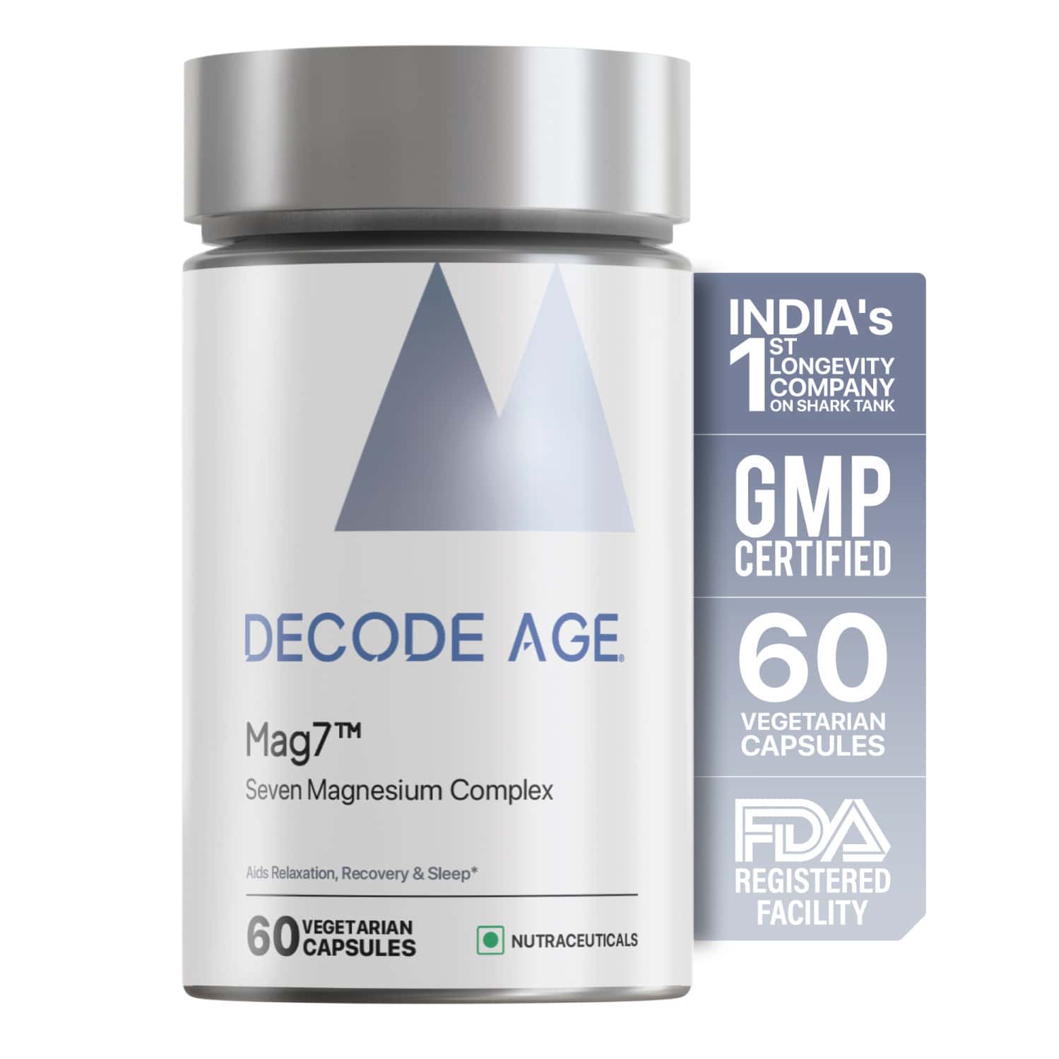 Decode Age Mag7 Supplement | Supports Mood | Bone And Muscle Health | Metabolism | Veg - 60n
