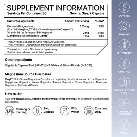 Decode Age Mag7 Supplement | Supports Mood | Bone And Muscle Health | Metabolism | Veg - 60n