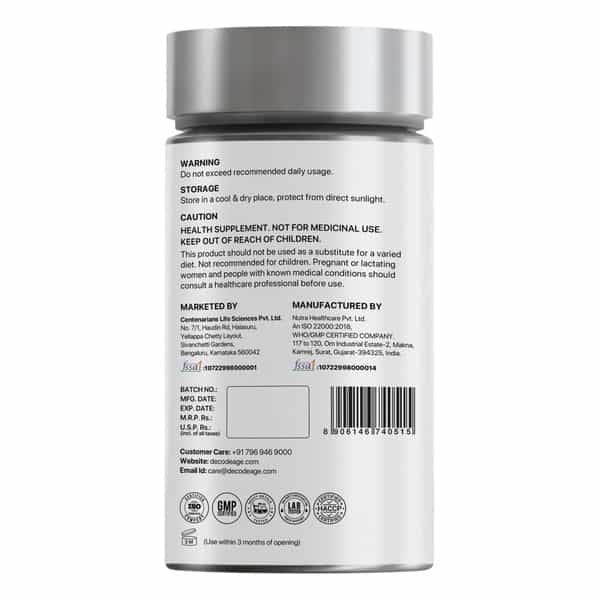 Decode Age Mag7 Supplement | Supports Mood | Bone And Muscle Health | Metabolism | Veg - 60N