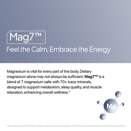 Decode Age Mag7 Supplement | Supports Mood | Bone And Muscle Health | Metabolism | Veg - 60n