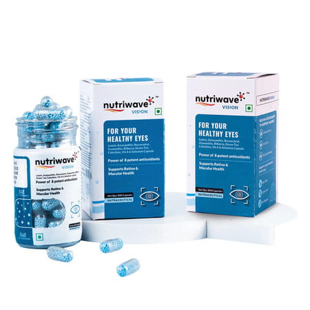 Nutriwave Vision Eye Care Supplement | Supports Eye Health & Vision | 30 Veg Capsules