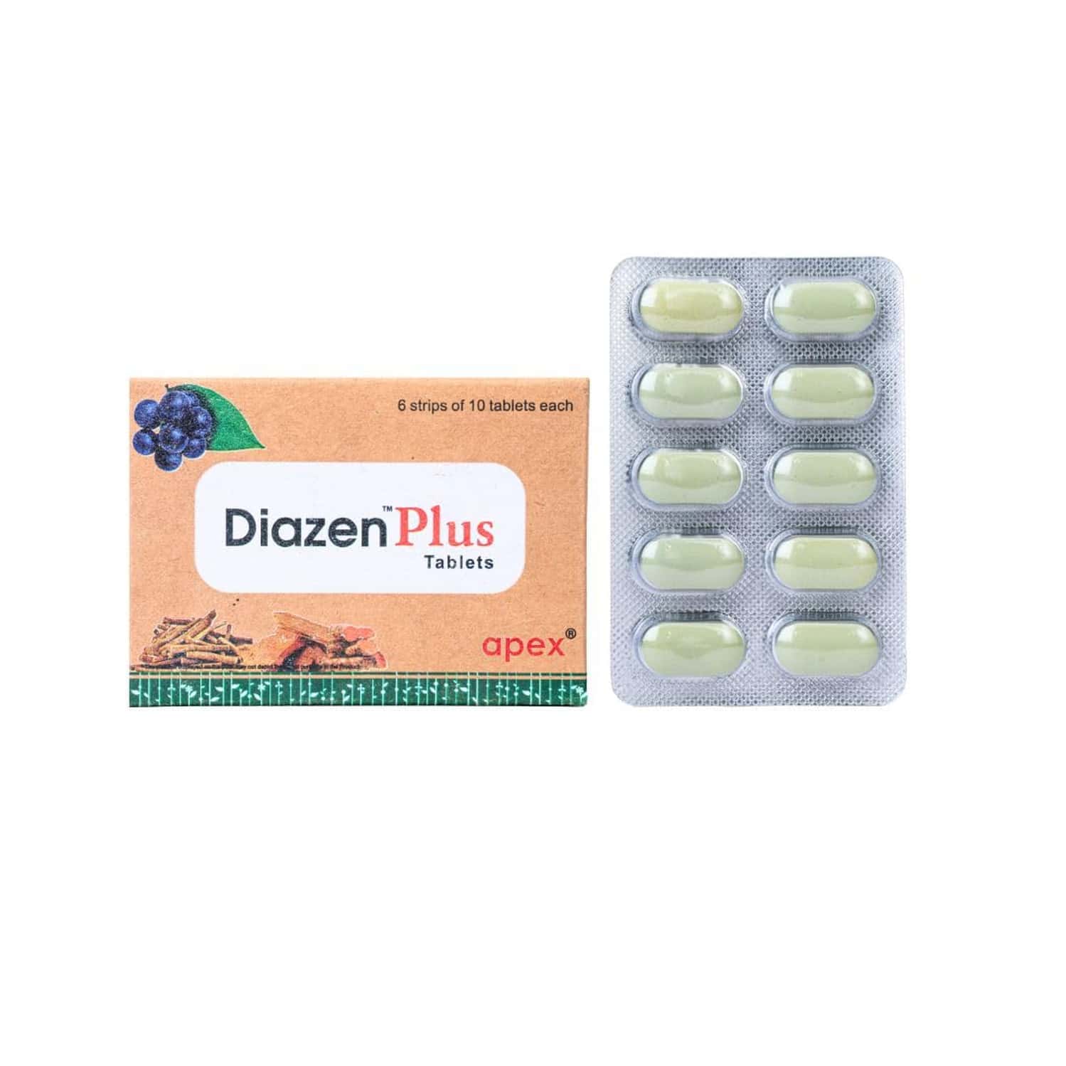 Green Milk Diazen Plus Tablets | Ayurvedic Blood Sugar & Metabolic Wellness Support | 6 X 10 Tablets