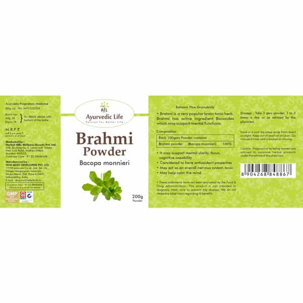 Al-Ayurvedic Life Brahmi Powder 200 Gms Pack Of 5