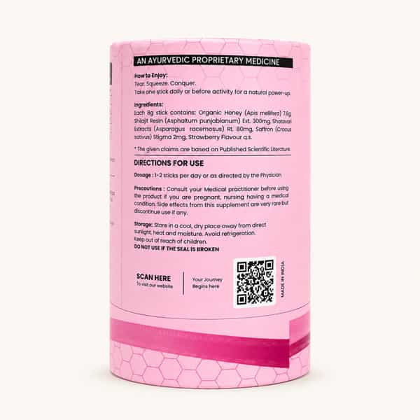 Herbs O' Shrubs She-Tavari Shilajit Kicks | Ayurvedic Women Wellness Supplement | 30 Sticks
