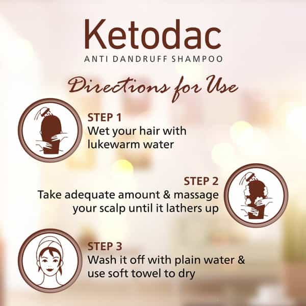 Ketodac Anti-Dandruff Shampoo 100 Ml | Ketoconazole 2 % | Paraben Free (Pack Of 4)