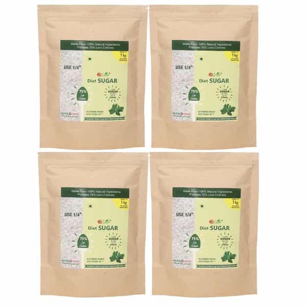 So Sweet 75% Less Calories Diet Sugar Pouch | 250Gm - Low Calorie (Pack Of 4)