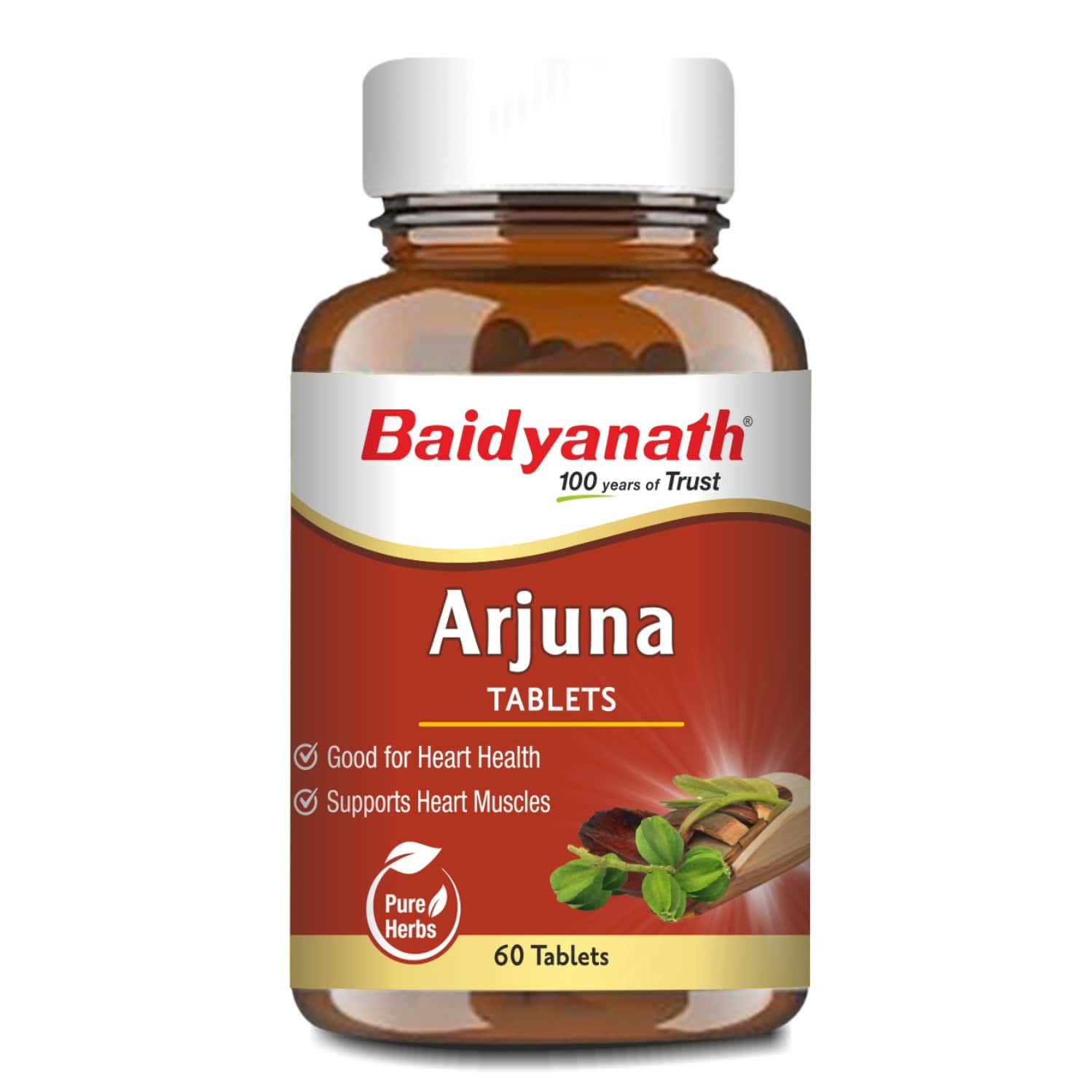 Baidyanath Arjuna Tablets | For Healthy Heart | Helps To Maintains Blood Pressure Sugar Level - 60 N