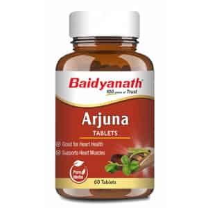 Baidyanath Arjuna Tablets | For Healthy Heart | Helps To Maintains Blood Pressure Sugar Level - 60 N